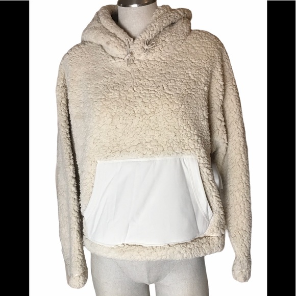 ZELLA Cassie Rainy Day Faux Fur Shearling Hoodie Small - Picture 2 of 10